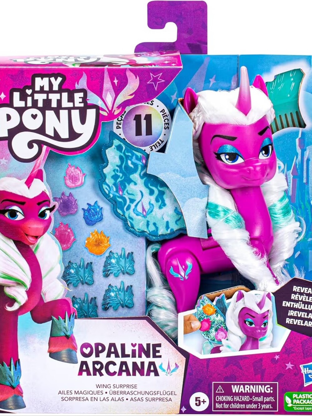 My Little Pony Opaline Arcana Wing Surprise Pony, 12.7 Fashion Horse Toy *NIB*